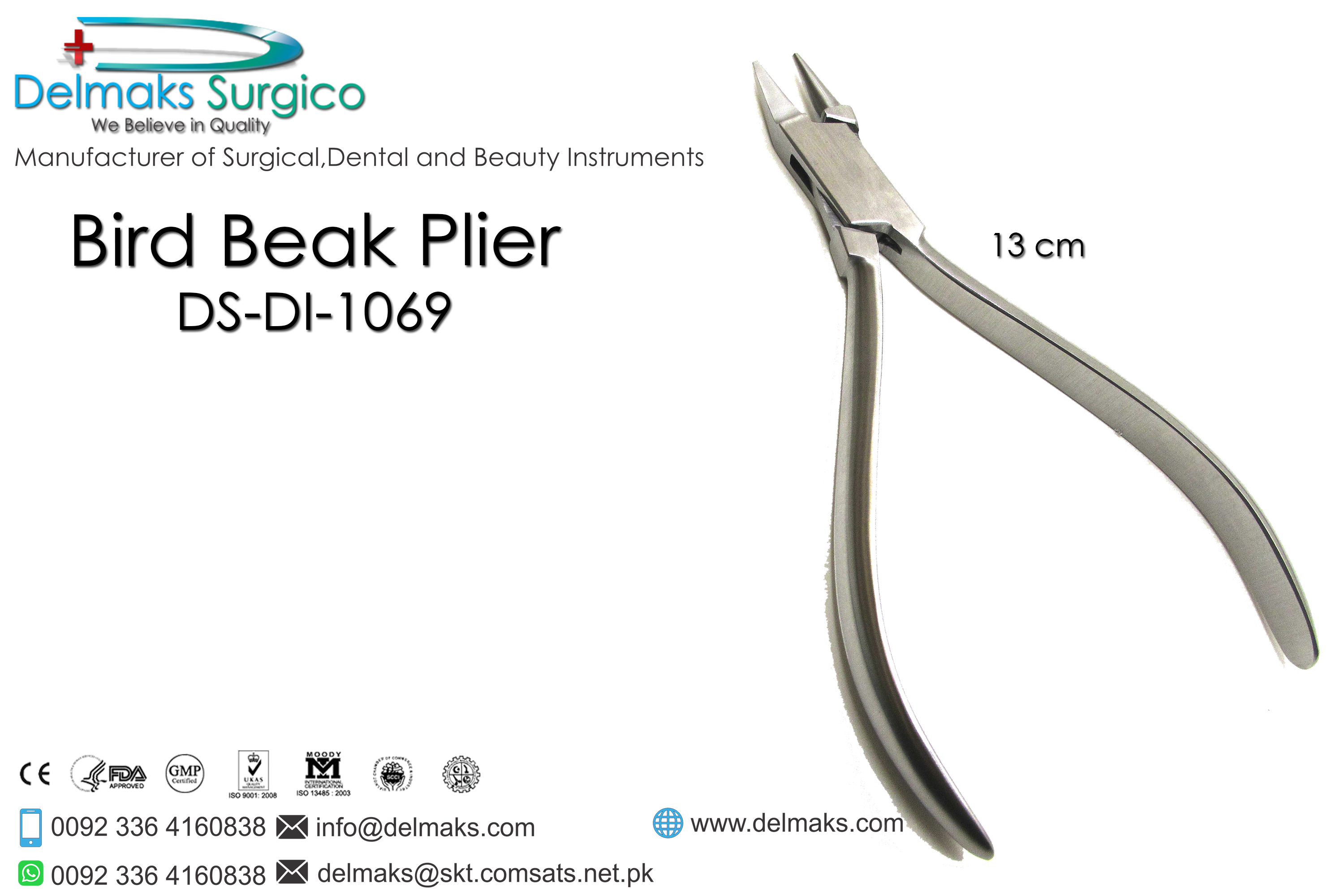 Bird Beak Plier-Orhtodontics Pliers-Orthodontics-Dental Instruments-Delmaks Surgico