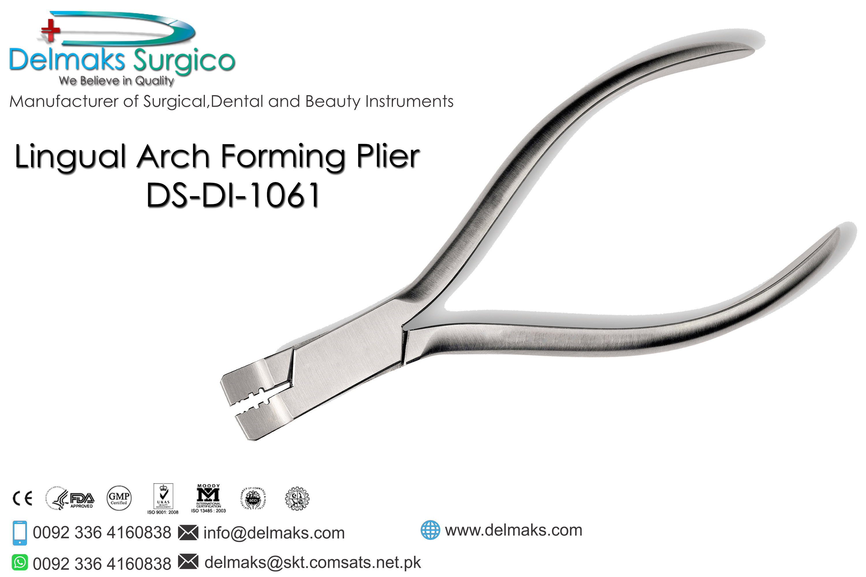 Lingual Arch Forming Plier-Orhtodontic Pliers-Orthodontics-Dental Instruments-Delmaks Surgico