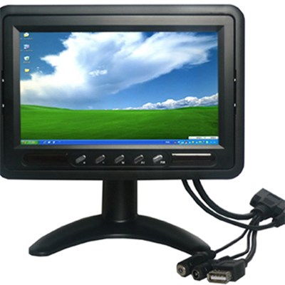 7-inch Multi-touch Capacitive Screen Monitor with Lux Auto Brightness and IO Interface 
