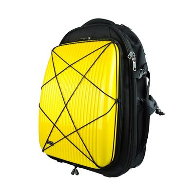 Foldable ABS Luggage and Yellow Polyester Trolley Bag  Stylish School Bag with Two Luggage Wheels