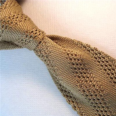 Men's Fashion And Warm Silk Wool Cotton Polyester Well Brushed Heavy Knitted Thick Necktie
