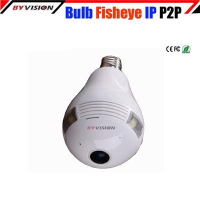 Smart Wireless Bulb Camera Fisheye Ip Camera