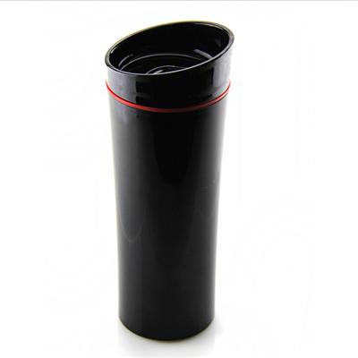 H621 430ML AS Double Wall Coffee Mug Sliding Lid Plastic Water Bottle Vacuum Insulated Bottle