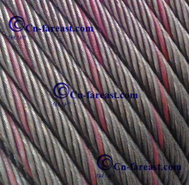 Color Strand Ungalvanized Steel Wire Rope 6*25fi