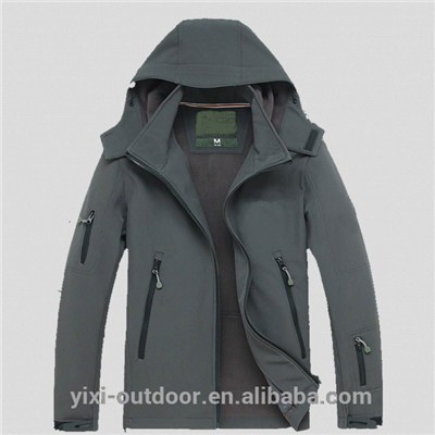 Winter Style Lightweight Man Softshell Jacket Hooded Windbreaker