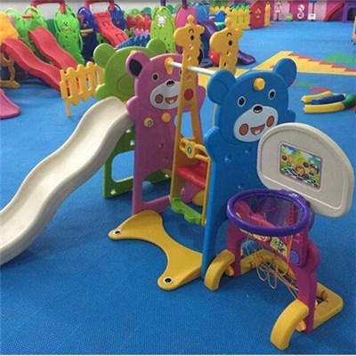 Child Bear Slide,ball Pool And Swing Combination