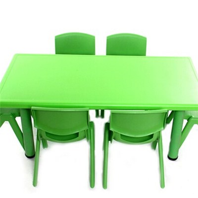 6 Seater Classroom Kids Plastic Rectangle Table And Chair Set