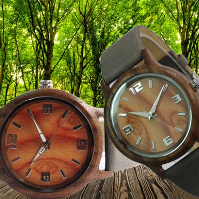 Fashion Leather Band Wooden Watch Supplier and Manufacturer