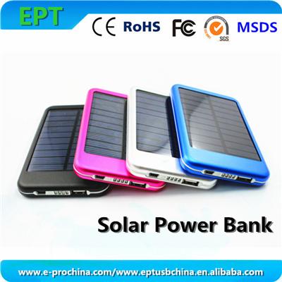 EP-P-S001 New 6000mAh Solar Power Bank Solar Panel Charger Kit With LED Light