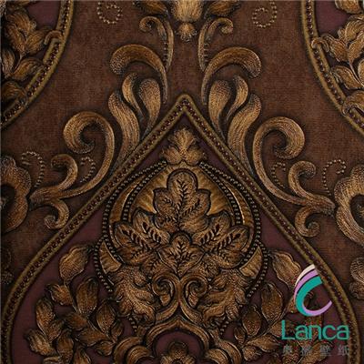 China Factory Good Design Pvc Embossed Classic Decorative Wallpaper For Restaurant LCPE0831606