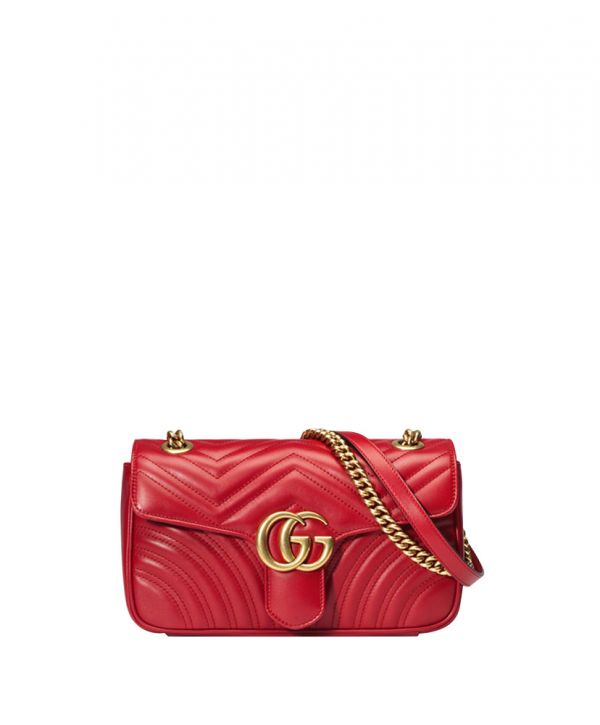 Gucci GG Marmont Matelasse Mini Red Bag