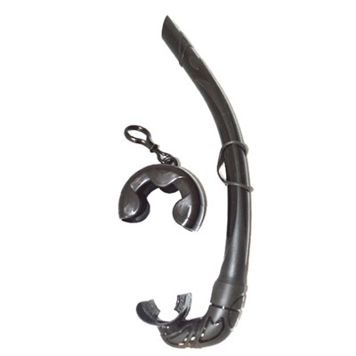 Semi-Dry Freediving Spearfishing Snorkel No Valve Folded Snorkel For Adult