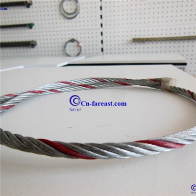 Color Strand Galvanized Steel Wire Rope 6*19