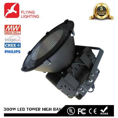 300W LED Tower High Bay Light With 140 Lm/W And 5 Years Warranty
