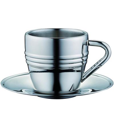 Food Grade Stainless Steel Tea Cup With Saucer