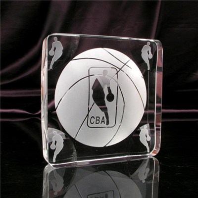 Glass Basketball Trophy