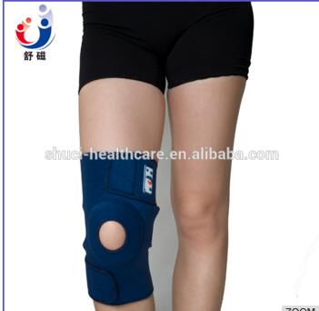 High elastic Waterproof neoprene adjustable blue knee support brace