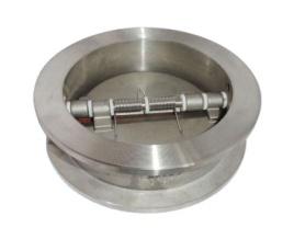 DN40-DN800 stainless steel wafer type double disc swing check valve for water treatment