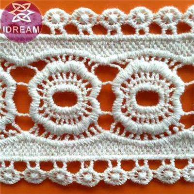 New Style Embroidered Cotton Neck Lace Trim For Clothes