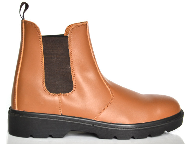brown emboss leather boot safety shoes manufacture/supplier in/from China