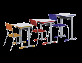 elementary school single plastic desk and chair 