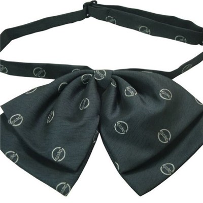 Lady's Polyester Crotch Style Bowtie With Single Logo Woven Or Embroidered Or Printed Lowest Cost ODM Service
