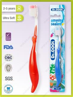 Cute Rubber And Plastic Kids Toothbrush With Dolphin Design