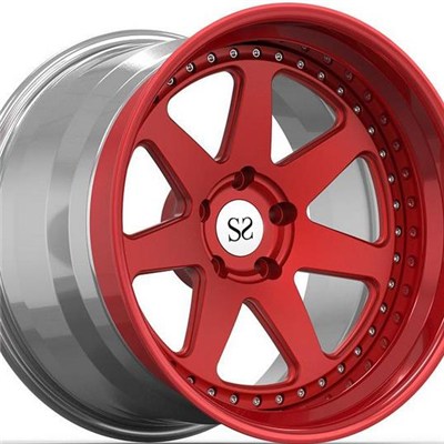 Red Light Concave Forged Wheels Rims 3 Piece