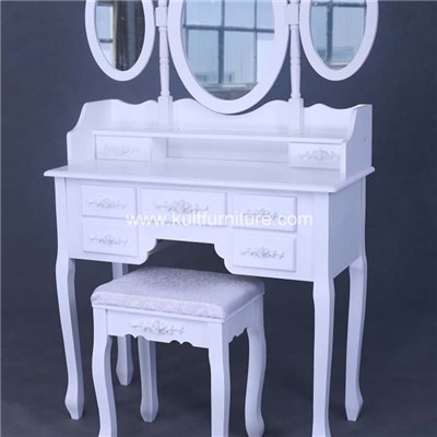 Bedroom Make Up Dressing Table With Mirror And Drawers