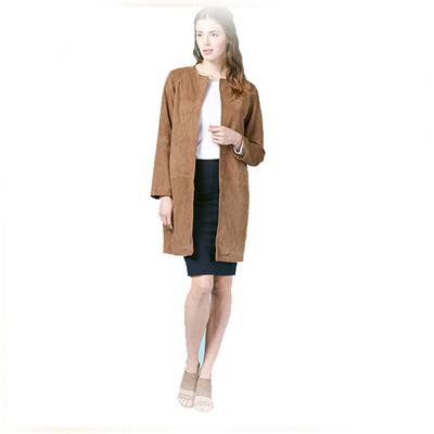 Women Suede Coat New Brand Autumn Spring Women Outwear Casual Slim Cardigan Plus Size