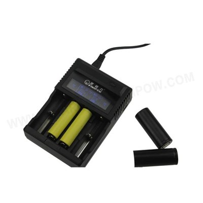 4 Slots Smart Charger With LCD Applied To Lithium Battery In 5V Input
