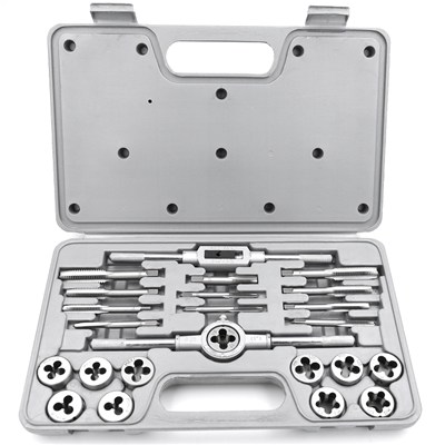 Hand Tap And Die Combination Blow Mould Box Set Metric Inch Size Alloy Steel