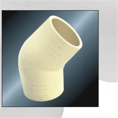 HIGH QUALITY ASTM D2846 WATER SUPPLY CPVC ELBOW 45° WITH MILK YELLOW