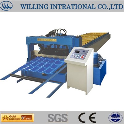 Steel Roof Tile Roll Forming Machine