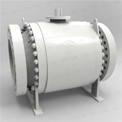 Forged Trunnion Mounted High Pressure Carbon Steel RTJ End Ball Valve With Gear Pneumatic Electrical Actuator