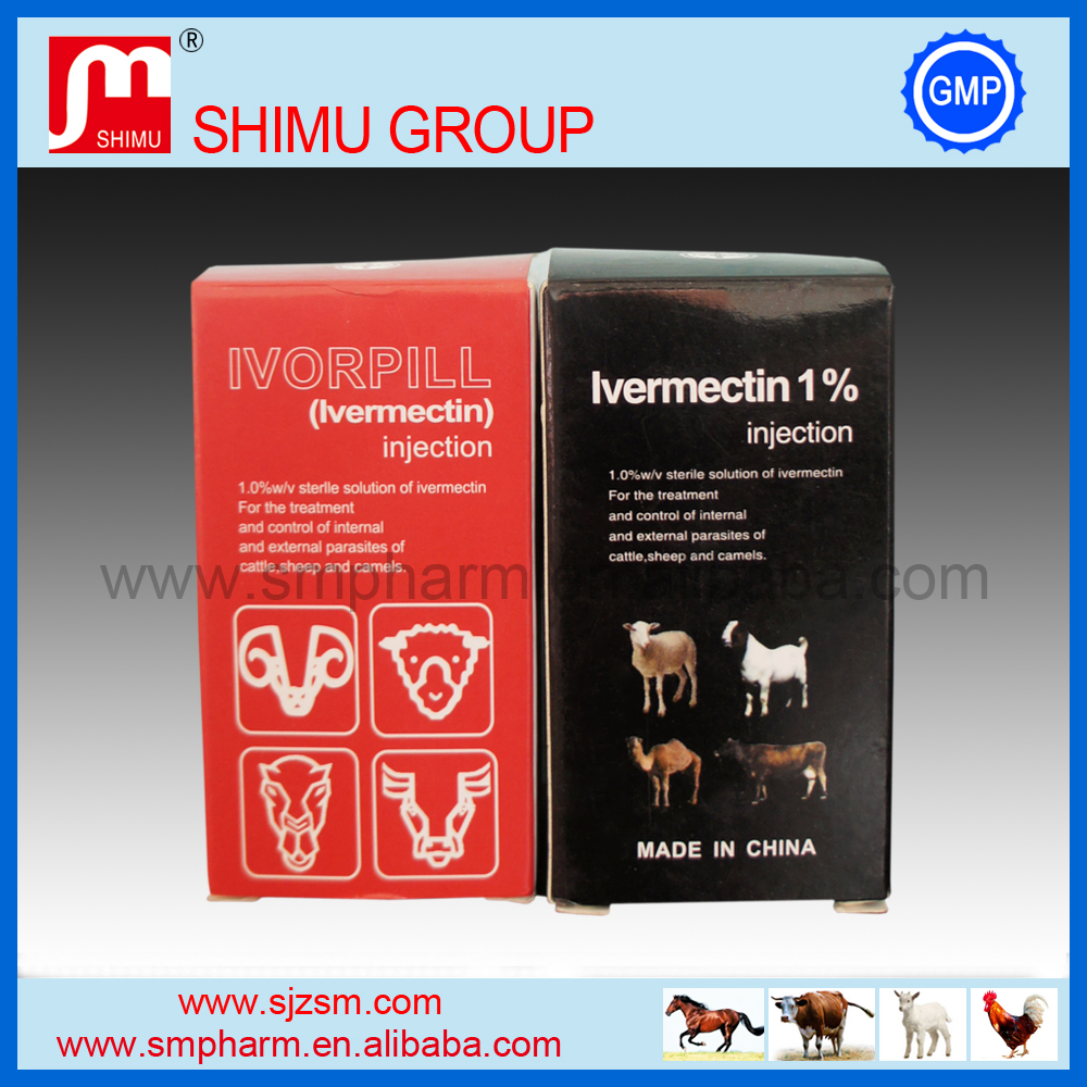 GMP Veterinary antibiotics 1% 2% 3%Ivermectin injection for poultry livestock pig drug/veterinary drug