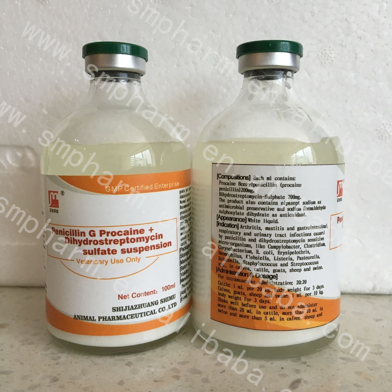 Procaine Penicillin G and Dihydrostreptomycin Sulfate Suspension injectable drugs for animal Antimicrobials
