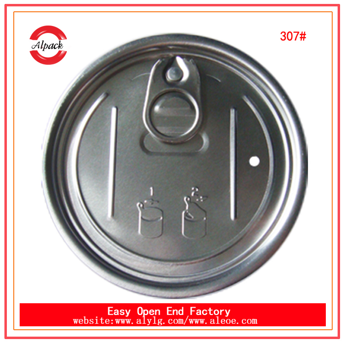 307# aluminum easy open end for food canning