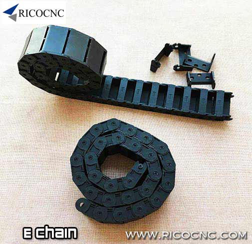 Cable E Chain Wire Drag Carrier Chain with Mounting Bracket End for CNC Machines