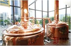 Copper beer brewery equipment 1000L, draft brewery equipment