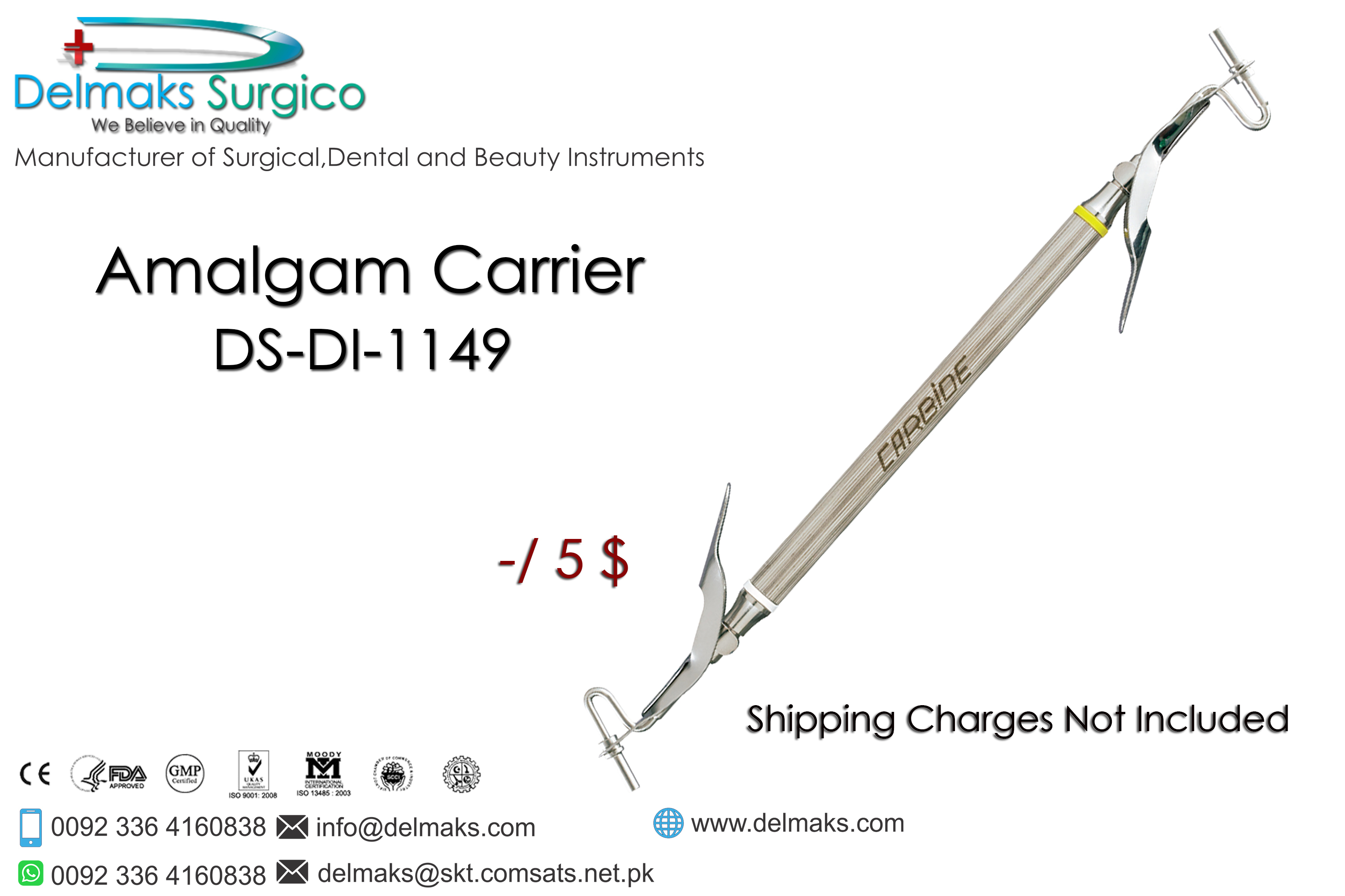 Amalgam Carrier-(Lever Style)-Restorative Instruments-Dental Instruments-Delmaks Surgico