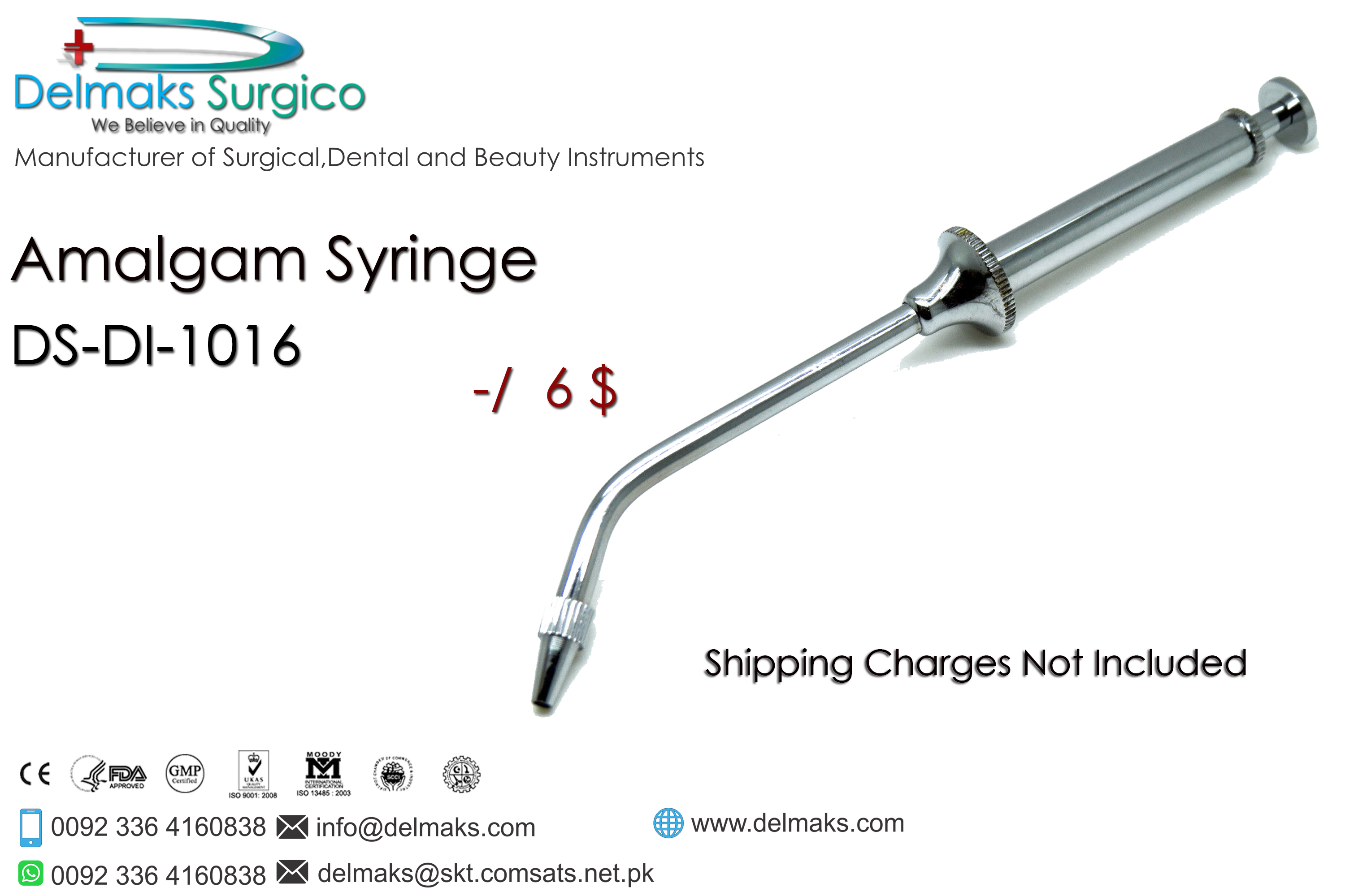 Amalgam Syringe-Amalgam Carriers-Dental Instruments-Delmaks Surgico