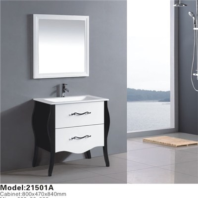 Customize Design European Style Solid Wood Bathroom Cabinet For Hotel