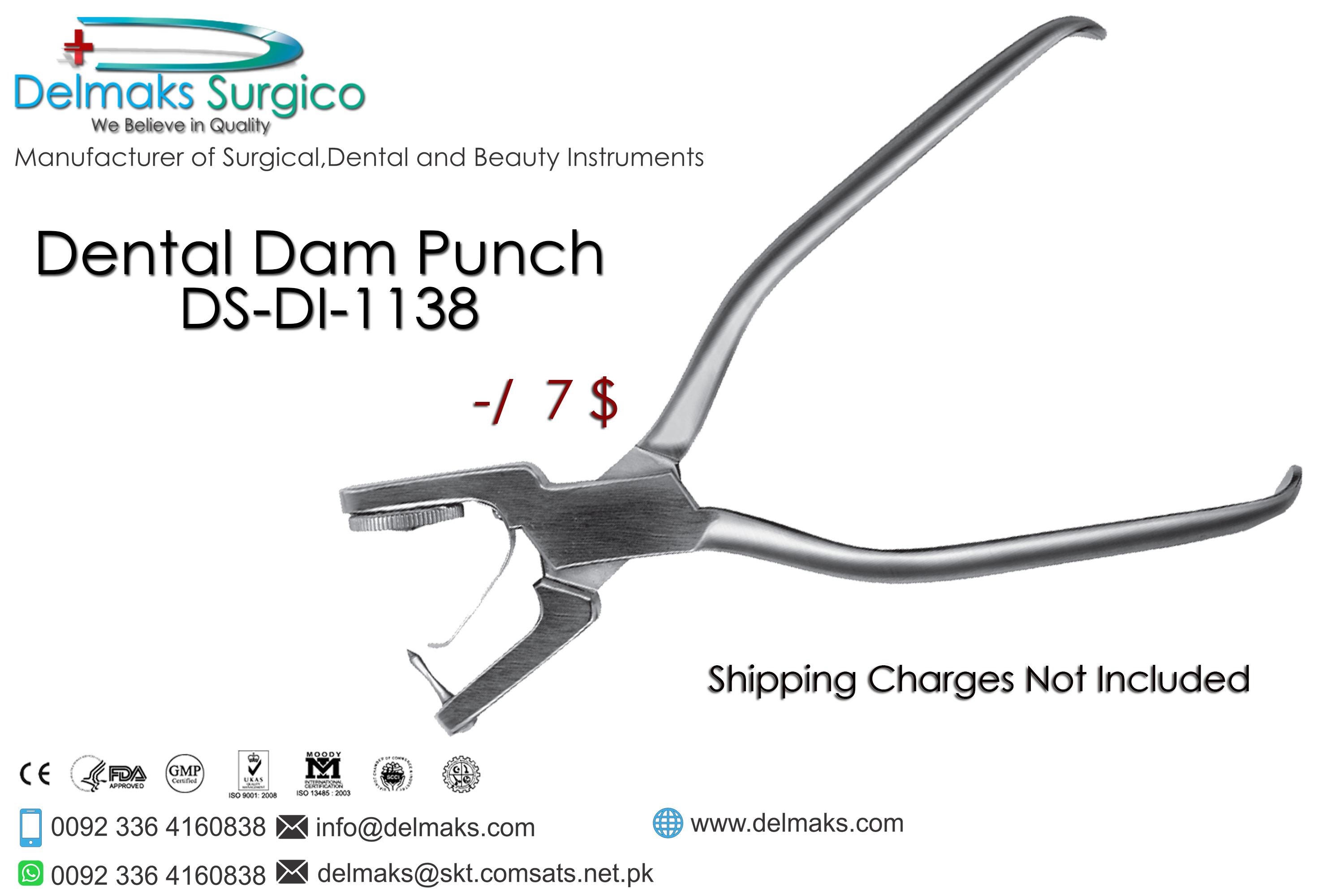 Rubber Dam Punch-Rubber Dam Instruments-Dental Instruments-Delmaks Surgico