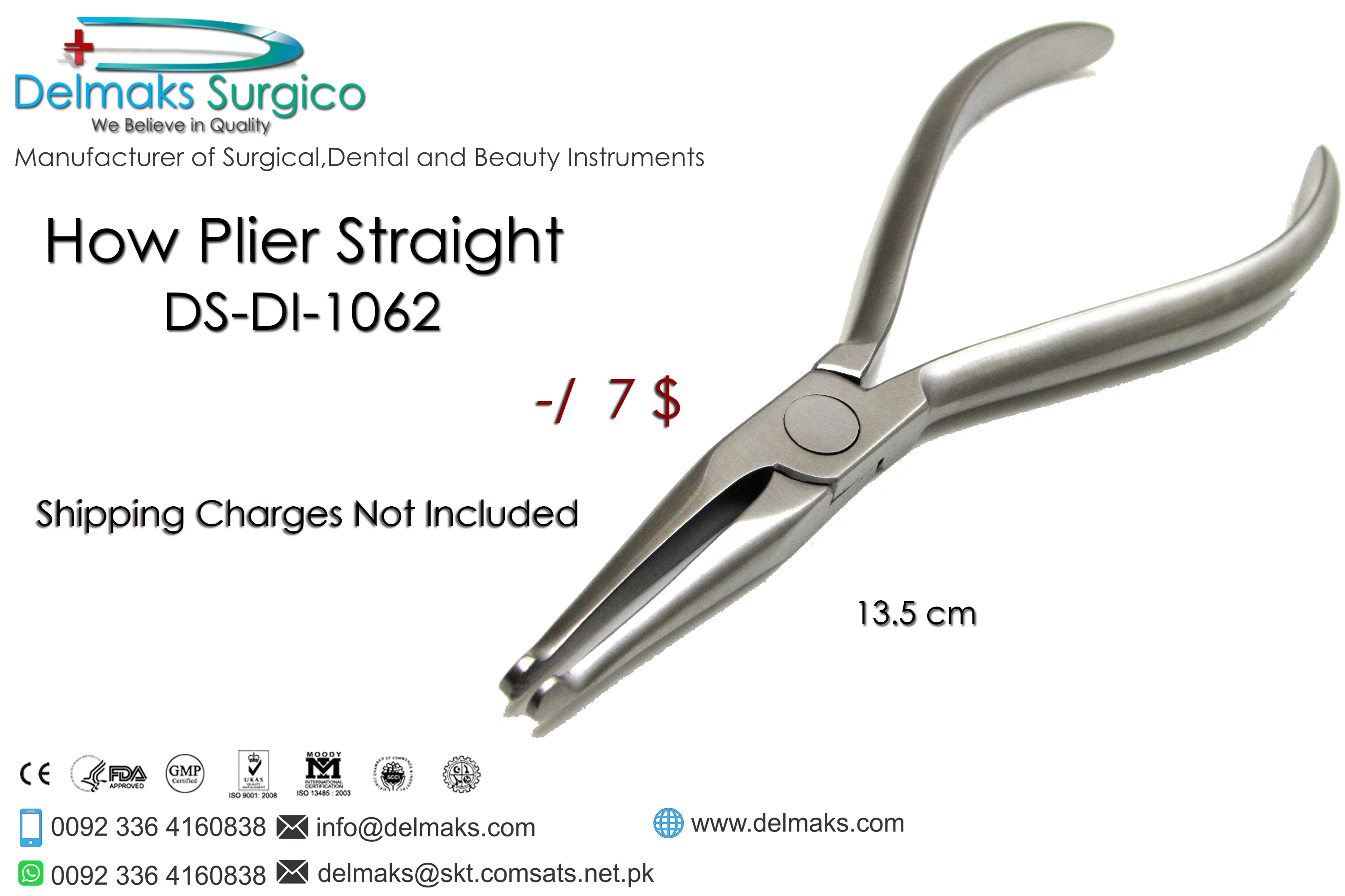How Plier Straight-Orthodontic Pliers-Orthodontic Instruments-Dental Instruments-Delmaks Surgico