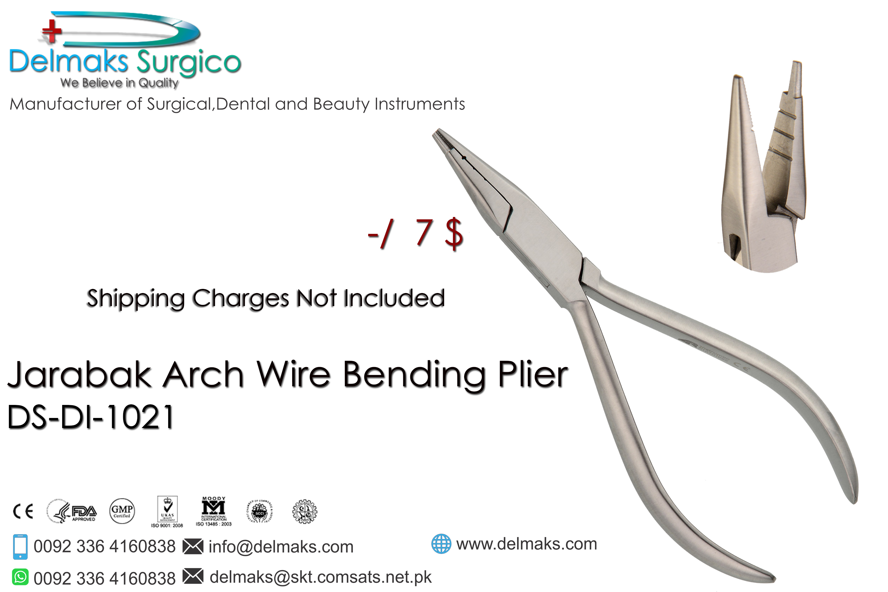 Jarabak Arch Wire Bending-Orthodontic Pliers-Orthodontic Instruments-Dental Instruments-Delmaks Surgico