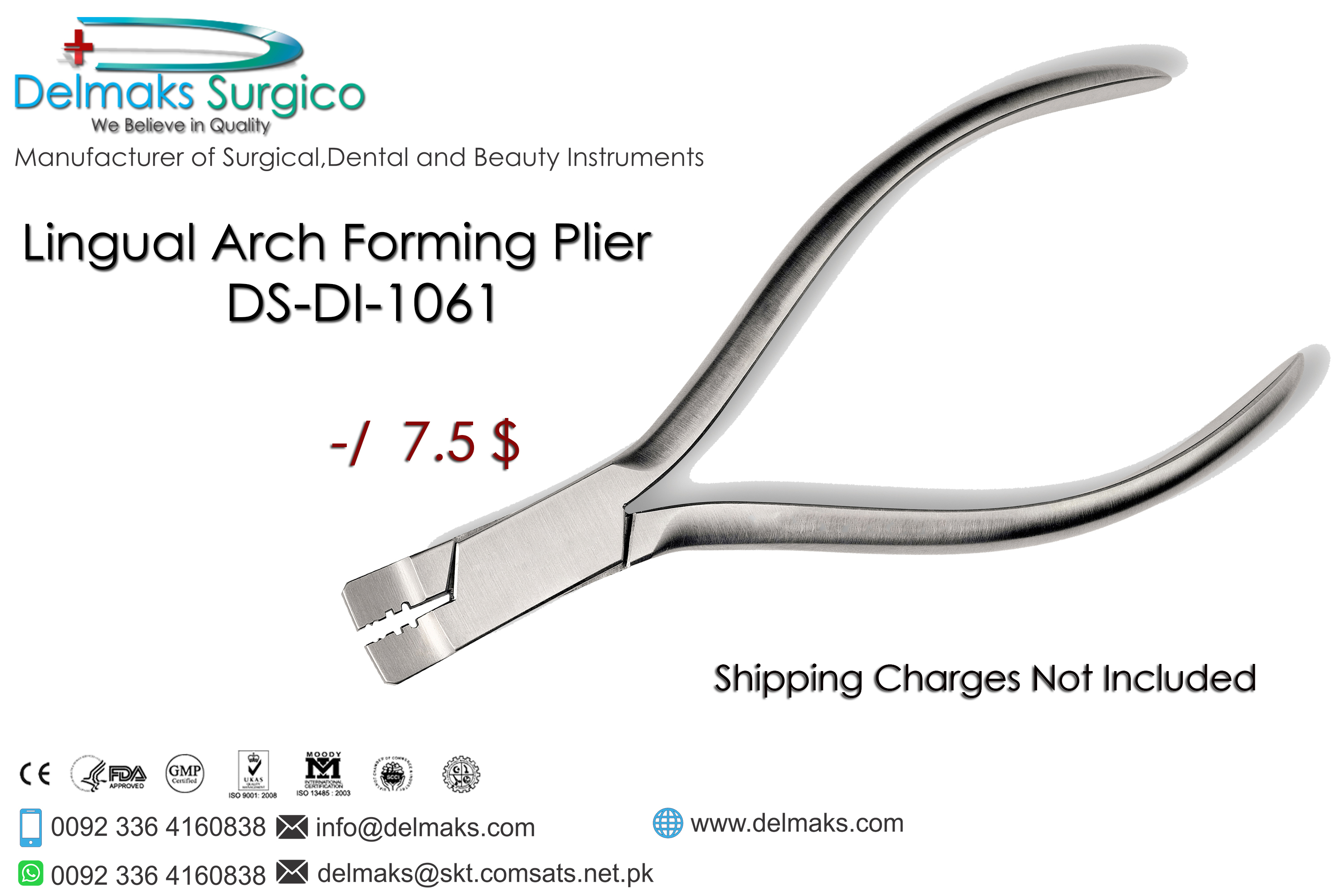 Lingual Arch Forming Plier-Orthodontic Pliers-Orthodontic Instruments-Dental Instruments-Delmaks Surgico