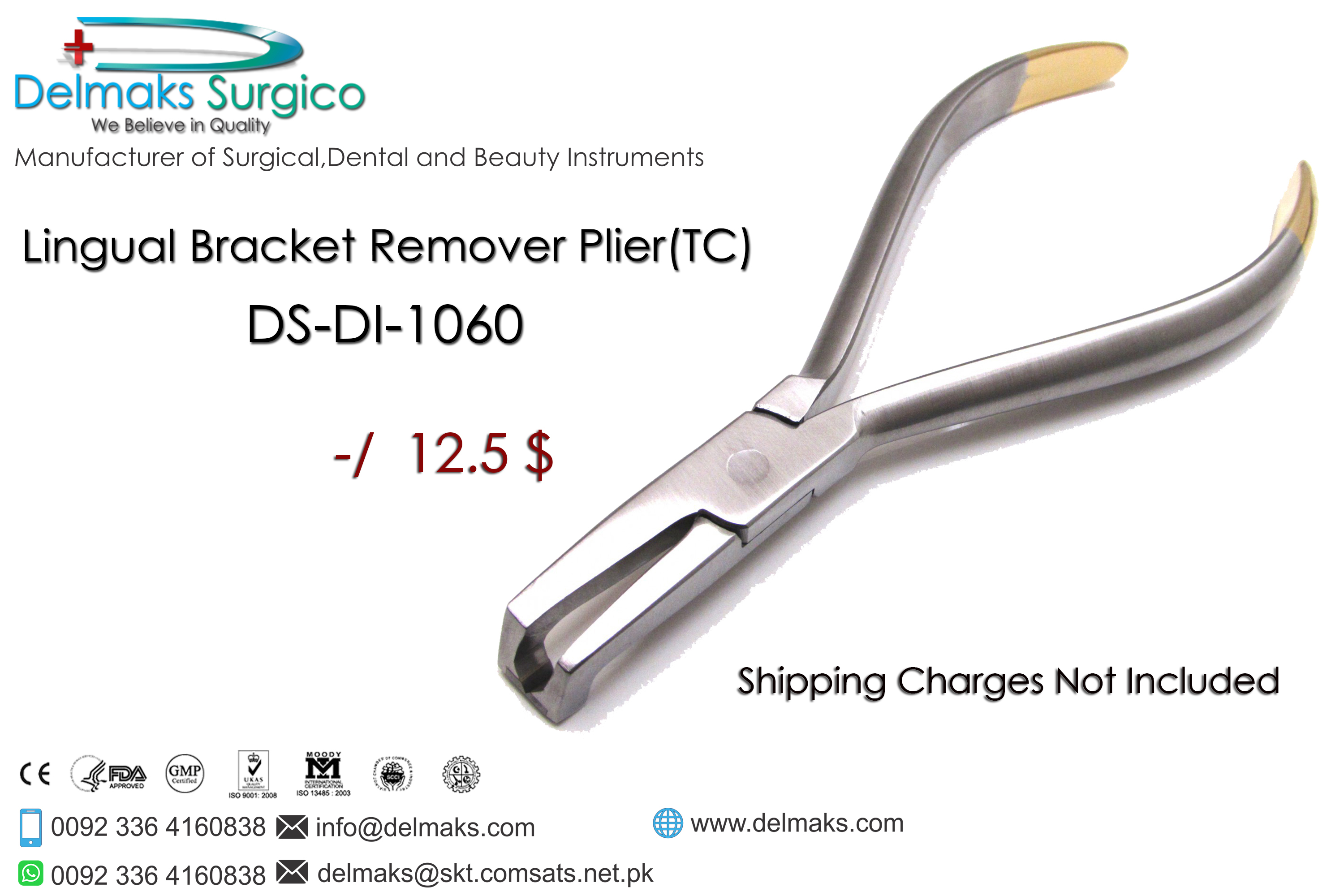 Lingual Bracket Remover Plier(TC)-Orthodontic Pliers-Orthodontic Instruments-Dental Instruments-Delmaks Surgico