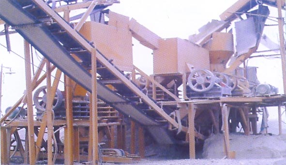 production line of sand and stone