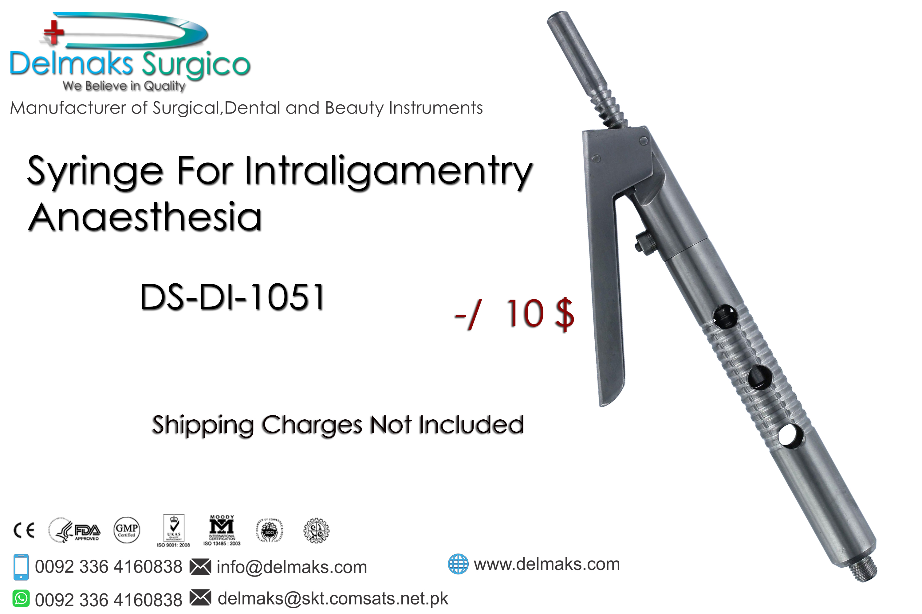 Syringe For Intraligamentry Anaestheria-Dental Syringes-Dental Instruments-Delmaks Surgico